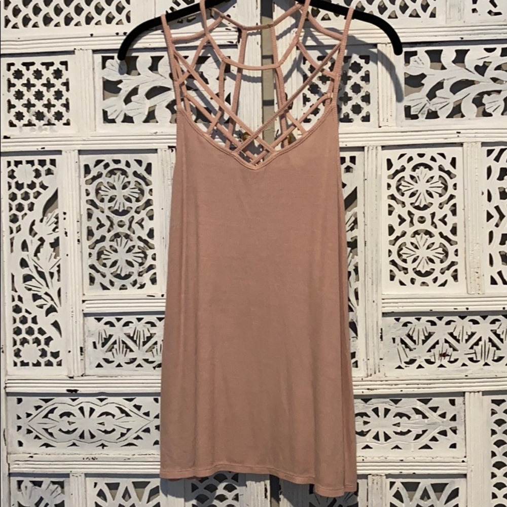 American eagle soft and sexy pale rose tank top